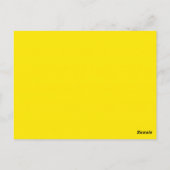 Carte Postale Jaune Canari Uni (Dos)