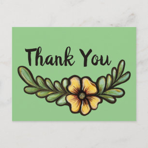 Carte Postale Jaune Daisy Art Jardinage fleur Floral