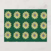 Carte postale - Jaune Daisy Motif afghan (Devant)