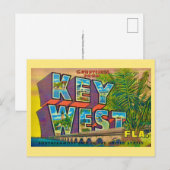 Carte postale jaune de Key West (Devant / Derrière)