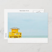 Carte Postale Jaune de plage de sièste (Devant / Derrière)