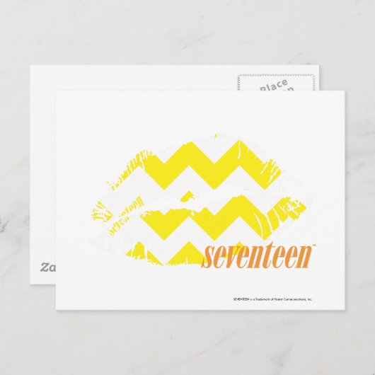 Carte Postale Jaune de zigzag (Devant / Derrière)