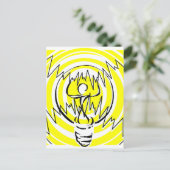 Carte Postale jaune énergie (Debout devant)