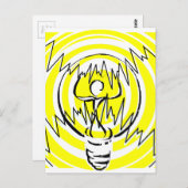 Carte Postale jaune énergie (Devant / Derrière)