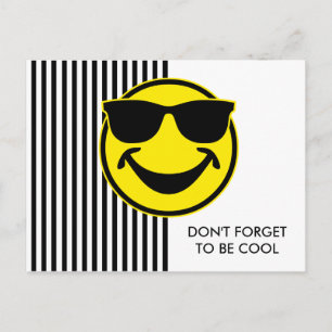 Carte Postale Jaune et rayures cool + votre dos. & idée