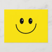 Carte Postale Jaune joyeux visage souriant (Devant)