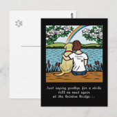 Carte Postale Jaune Labrador Angel et maman Brown (Devant / Derrière)