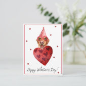 Carte Postale Jaune Labrador Valentine's Day Don Chig (Debout devant)