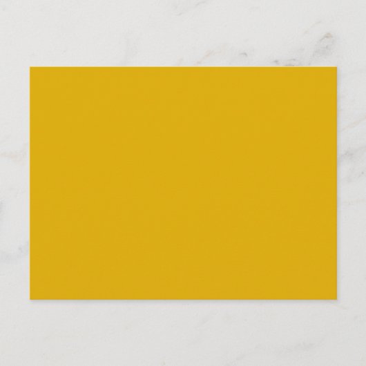Carte Postale Jaune Moutarde Couleur Unie (Devant)