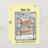 Carte postale jaune pâle diabolique (Devant / Derrière)