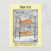 Carte postale jaune pâle diabolique (Devant)