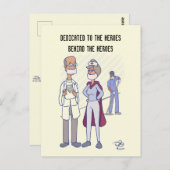 Carte postale jaune pâle Héros (Devant / Derrière)