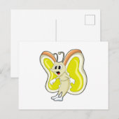 Carte Postale Jaune papillon (Devant / Derrière)