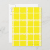 Carte Postale Jaune plaid (Devant / Derrière)