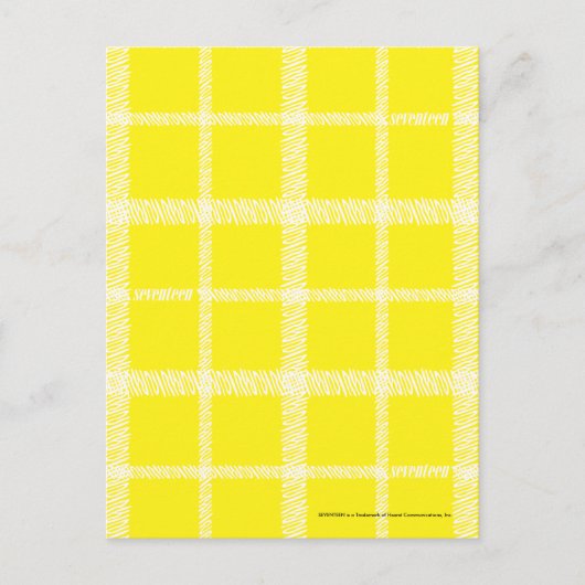 Carte Postale Jaune plaid (Devant)