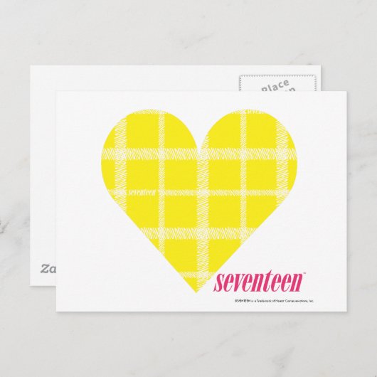 Carte Postale Jaune plaid 2 (Devant / Derrière)