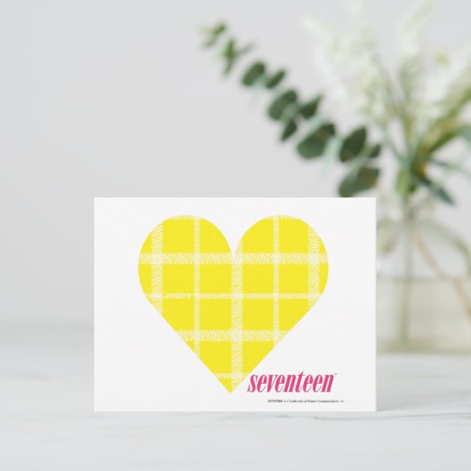 Carte Postale Jaune plaid 2 (Debout devant)
