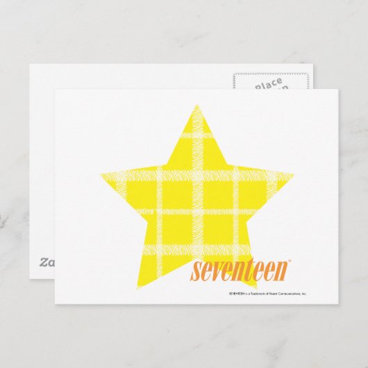 Carte Postale Jaune plaid 4 (Devant / Derrière)