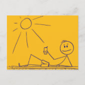 Carte postale jaune Sunny Beach Stick (Devant)