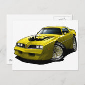 Carte Postale Jaune Trans Am 1977-78 (Devant / Derrière)