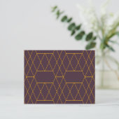 Carte Postale Jaune, violet, simple, graphique géométrique moder (Debout devant)