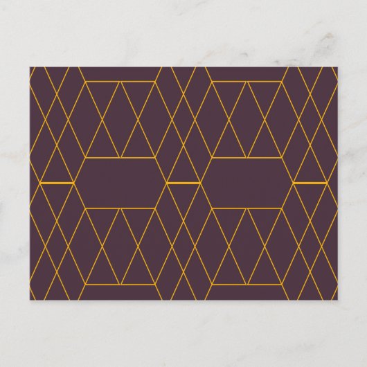 Carte Postale Jaune, violet, simple, graphique géométrique moder (Devant)