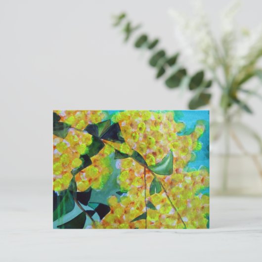 Carte Postale Jaune Wattle (Debout devant)