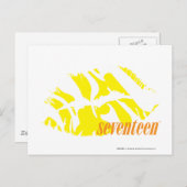 Carte Postale Jaune zèbre (Devant / Derrière)