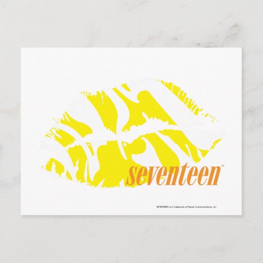 Carte Postale Jaune zèbre (Devant)