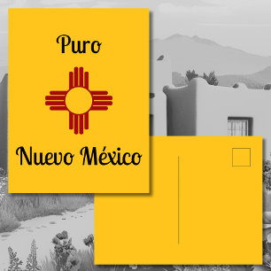 Carte Postale Jaune Zia Soleil Puro Nuevo Mexique