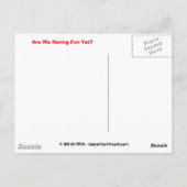 Carte Postale Jaune zippé classique (Dos)