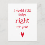 Carte Postale J'Aurais Toujours Balayé À Droite - Citation Amour (Devant)