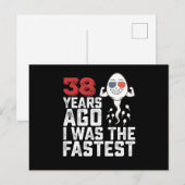 Carte Postale J'avais 38 ans le jour où j'étais le plus rapide (Devant / Derrière)