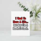 Carte Postale J'avais une vie...Entraîneur de baseball (Debout devant)