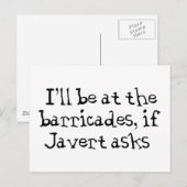 Carte Postale Javert Les Misérables (Devant / Derrière)