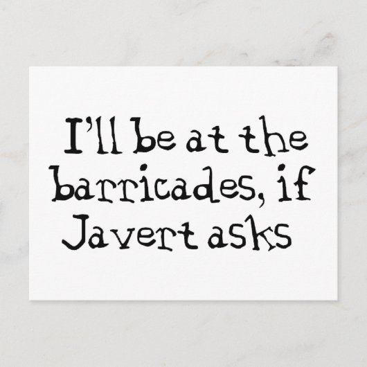 Carte Postale Javert Les Misérables (Devant)