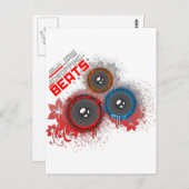 Carte Postale Jaw Drops Beats - Musique DJ Graffiti Urban (Devant / Derrière)