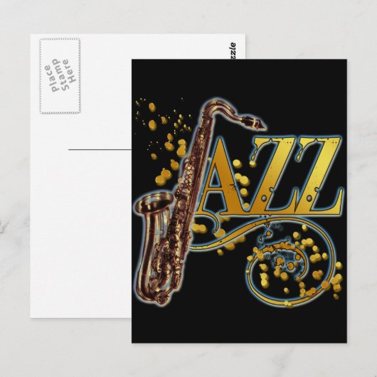 CARTE POSTALE JAZZ (Devant / Derrière)