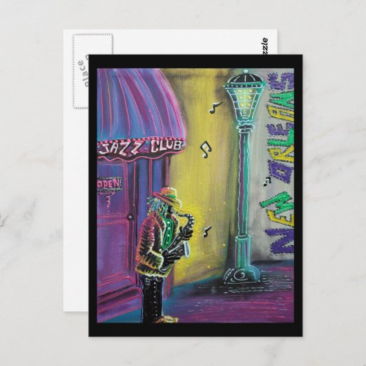 Carte postale Jazz (Devant / Derrière)