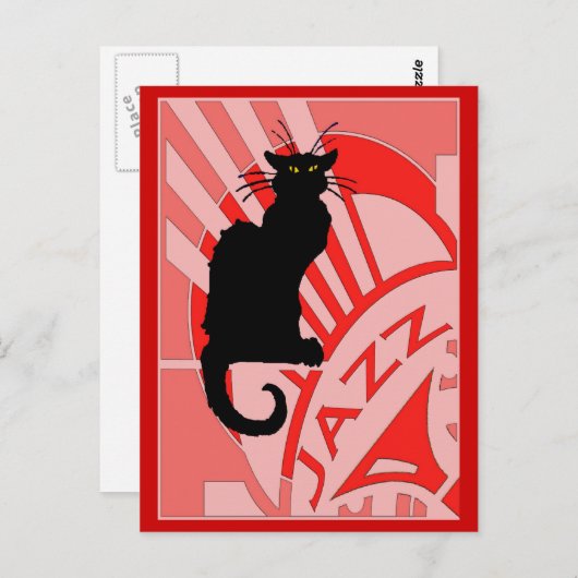 Carte Postale Jazz Cat (Devant / Derrière)
