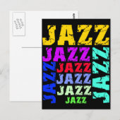 Carte Postale Jazz coloré et cool (Devant / Derrière)