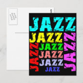 Carte Postale Jazz coloré et cool (Devant / Derrière)