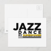 CARTE POSTALE JAZZ DANSE MA SUPERPUISSANCE (Devant / Derrière)