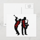 Carte Postale Jazz et blues (Devant / Derrière)