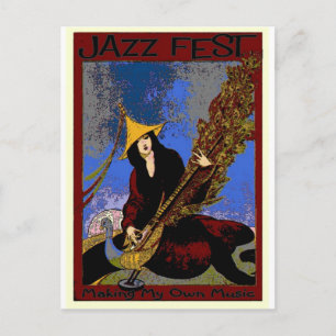 Carte Postale Jazz Fest Créer Mon Lecteur Musique Lute