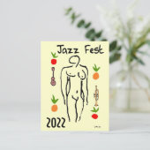 Carte postale Jazz Fest de style Matisse (Debout devant)