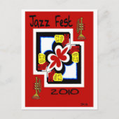 Carte Postale Jazz Fest Japonais Imprimer Abstrait (Devant)