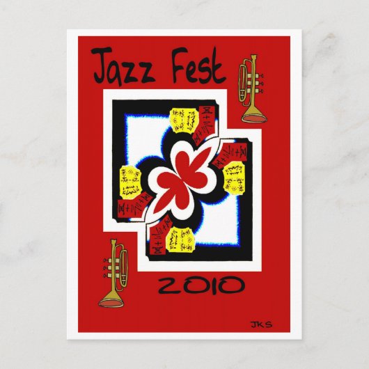 Carte Postale Jazz Fest Japonais Imprimer Abstrait (Devant)