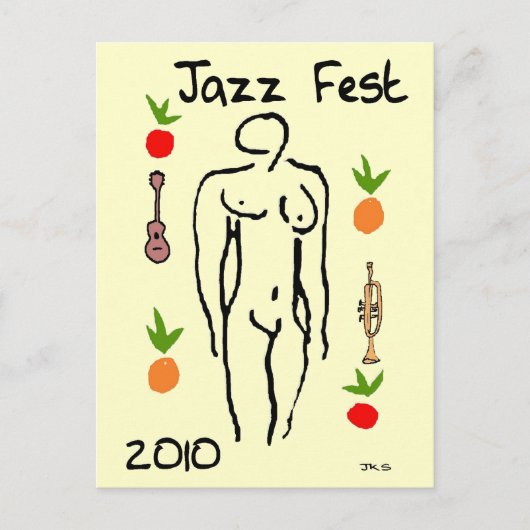 Carte Postale Jazz Festival Matisse Style (Devant)
