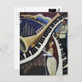 Carte postale Jazz Moon (Devant / Derrière)